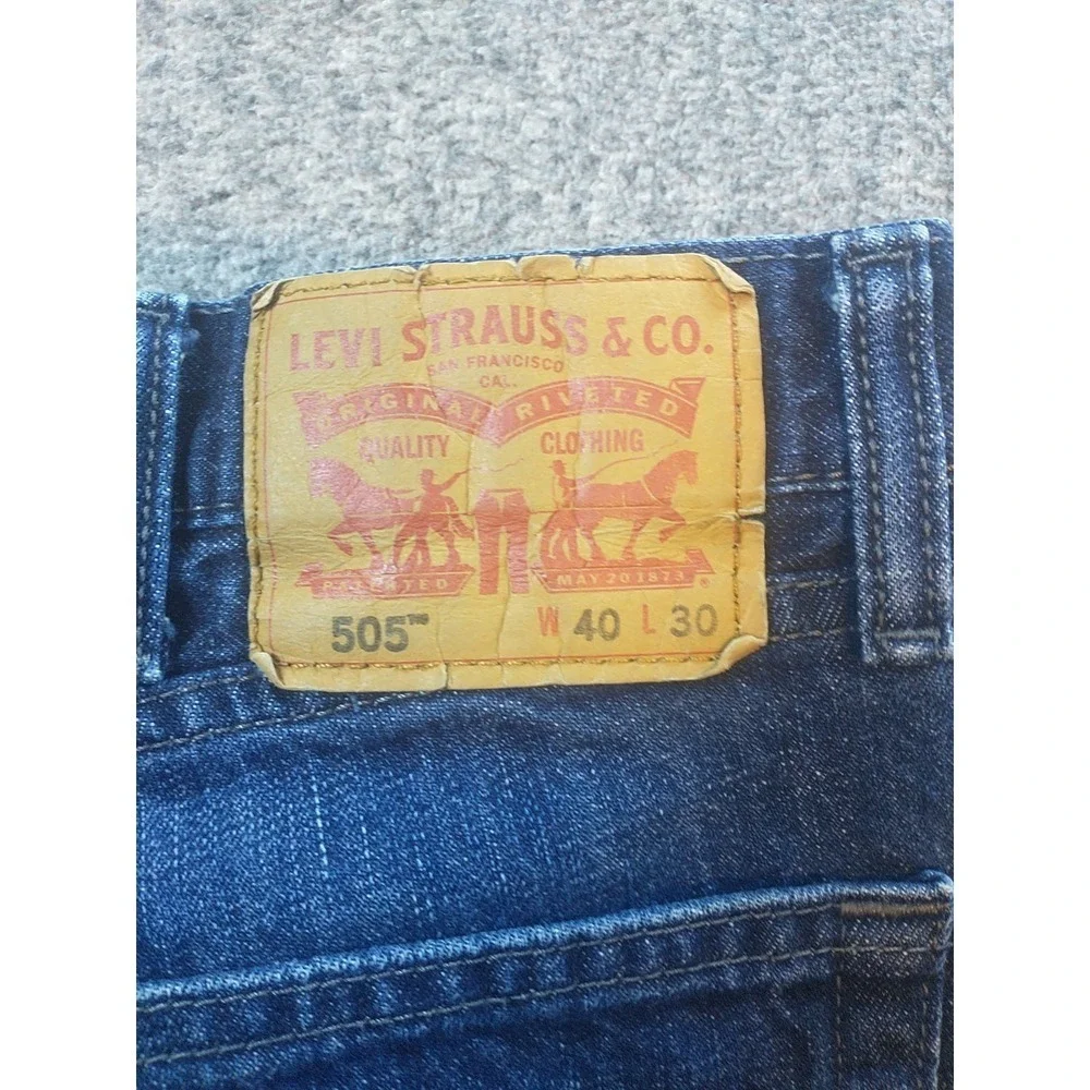 Levi Strauss & Co Mens Blue Straight Leg Denim Jeans 38x29 Medium Wash Mexico